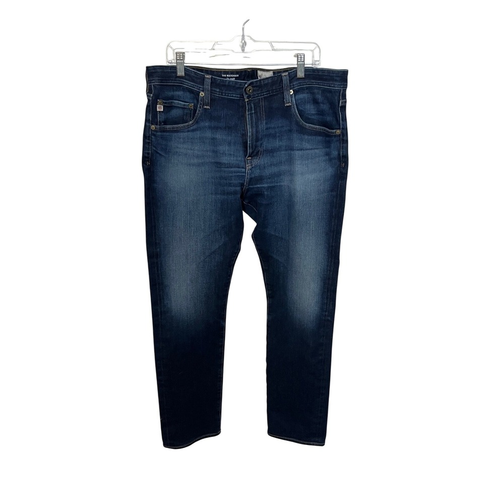 Adriano Goldschmied The Matchbox Jeans Mens 38X32 Blue Slim Straight Denim 360